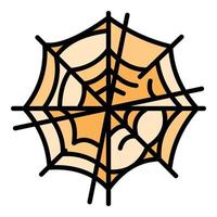 velho ícone de teia de aranha, estilo de estrutura de tópicos vetor