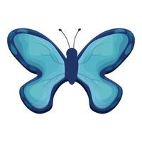ícone de borboleta de cor natural, estilo cartoon vetor