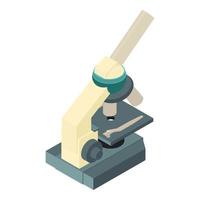ícone de microscópio de educação, estilo isométrico vetor