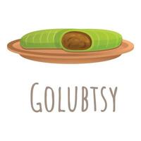 ícone golubtsy, estilo cartoon vetor