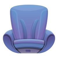 ícone de assento de carro de bebê conforto, estilo de desenho animado vetor