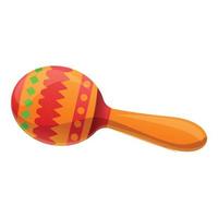 ícone tradicional de maracas, estilo cartoon vetor