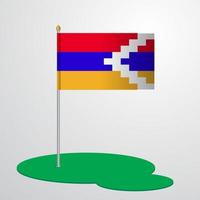 mastro de bandeira da república de nagorno karabakh vetor