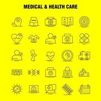 ícone de linha médica e de cuidados de saúde para impressão na web e kit de uxui móvel, como bandagem de saúde de bate-papo médico de hospital vetor de pacote de pictograma de hospital médico de saúde