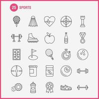 ícone de linha de esportes para impressão na web e kit uxui móvel, como skate de skate, skate, esportes, tiro, placa de tiro, vetor de pacote de pictograma de esportes