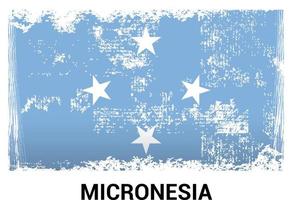 vetor de design de bandeira da micronésia
