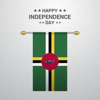 fundo da bandeira de suspensão do dia da independência de dominica vetor