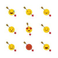 vetor de design de conjunto de emojis