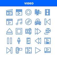 pacote de ícones de linha de vídeo para designers e desenvolvedores ícones do diretor entretenimento filme vídeo filme vídeo vídeo multimídia vetor