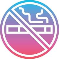 transporte proibido fumar - ícone sólido gradiente vetor