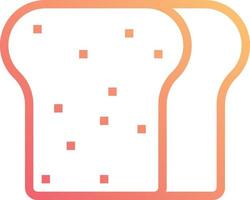 fastfood de comida de pão - ícone de gradiente vetor