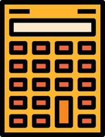 ferramenta de papelaria calculadora - ícone de contorno preenchido vetor