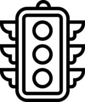 transporte de semáforo - ícone de estrutura de tópicos vetor