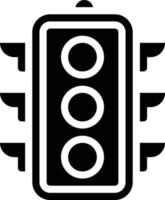 transporte semáforo - ícone sólido vetor