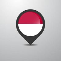 pino do mapa da indonésia vetor