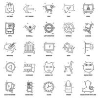 25 conjunto de ícones de linha de mix de conceito de negócios vetor