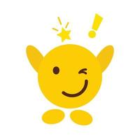 vetor de design de ícone de emoji de sorriso