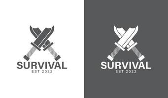 design de logotipo de marca de sobrevivência vetor