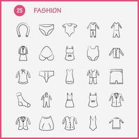 ícones desenhados à mão da moda definidos para infográficos kit uxui móvel e design de impressão incluem panos de roupas de camisa roupas de roupas femininas roupas coleção de panos infográfico moderno logotipo e picto vetor