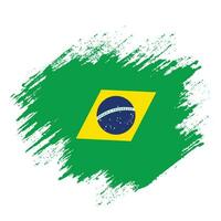 vetor de bandeira do brasil de efeito de textura
