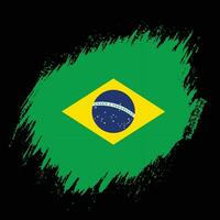 vetor de bandeira grunge do brasil