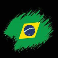 novo vetor de bandeira grunge do brasil angustiado