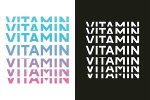 design de tipografia profissional de efeito de texto vitamínico vetor