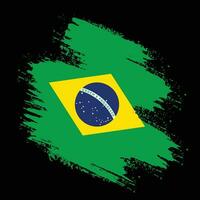 vetor de bandeira do brasil de efeito de pincel colorido