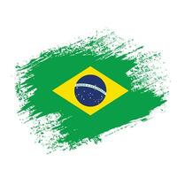 vetor abstrato de bandeira de textura grunge brasil