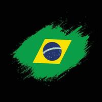 vetor de bandeira grunge do brasil