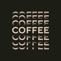 café melhor novo design de tipografia de efeito de texto profissional para impressão vetor