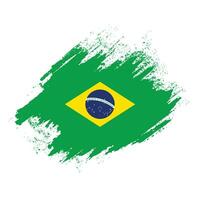 vetor de bandeira de textura grunge gráfico profissional do brasil