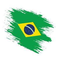 vetor profissional de bandeira grunge do brasil