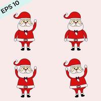 coleção de papai noel de natal. vetor eps 10. fácil de editar