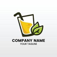 modelo de logotipo de suco de bebida inspirador minimalista vetor