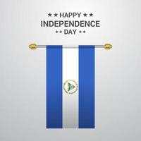 fundo da bandeira de suspensão do dia da independência da nicarágua vetor