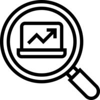 desenvolvimento de software de pesquisa de sistema de análise - ícone de estrutura de tópicos vetor