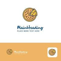 design de logotipo de pizza criativa lugar de logotipo de cor plana para ilustração vetorial de slogan vetor