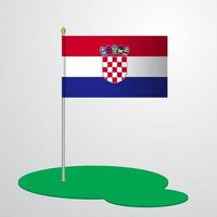 mastro da bandeira da croácia vetor