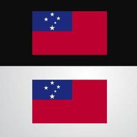 design de bandeira de samoa vetor