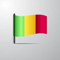 mali acenando vetor de design de bandeira brilhante