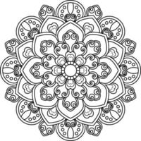 padrão de mandala abstrata para livro de colorir para adultos vetor