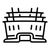 ícone da arena esportiva da cidade, estilo de estrutura de tópicos vetor
