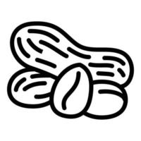 ícone de amendoim ecológico, estilo de estrutura de tópicos vetor