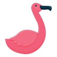 ícone do flamingo de festa de verão, estilo cartoon vetor