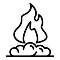 ícone de fogueira, estilo de estrutura de tópicos vetor