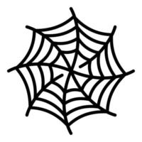 ícone de teia de aranha espiral, estilo de estrutura de tópicos vetor