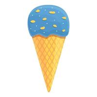 ícone de casquinha de sorvete de festa de verão, estilo cartoon vetor
