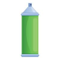 ícone de garrafa de gás de desinfecção de metal, estilo cartoon vetor