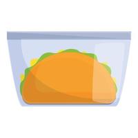 ícone de almoço cheeseburger, estilo cartoon vetor